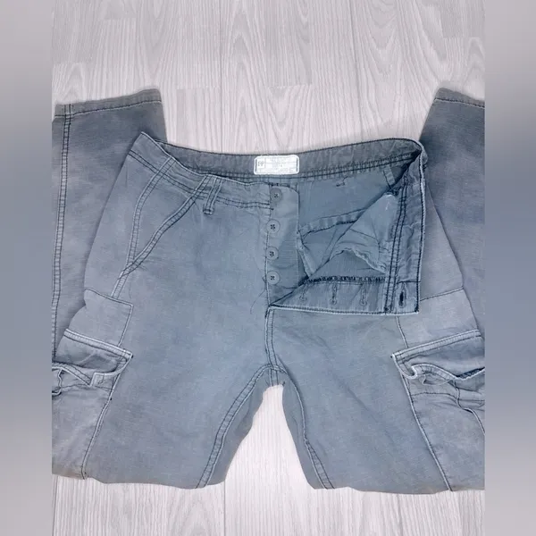 FREE PEOPLE Women’s Grey Cargo Pants - Image 7