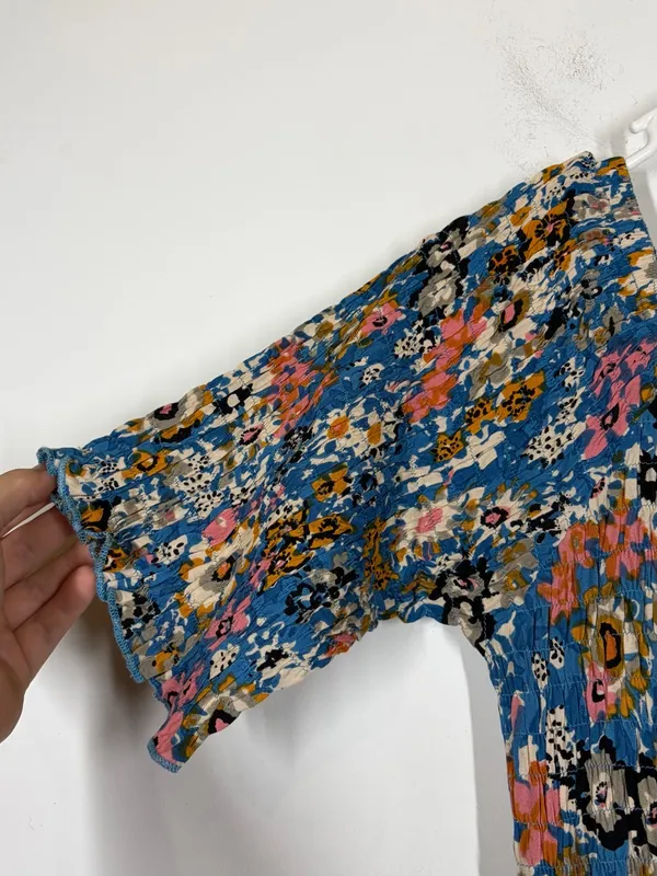 Natural Life Smocked Floral Maxi Dress Size L/XL - Image 5