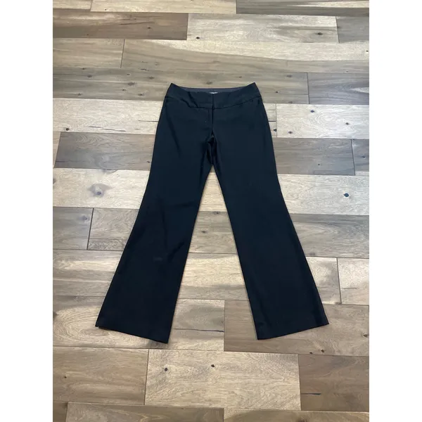 Express Editor Womens Wide Leg Pants Size 4R Black - Image 2