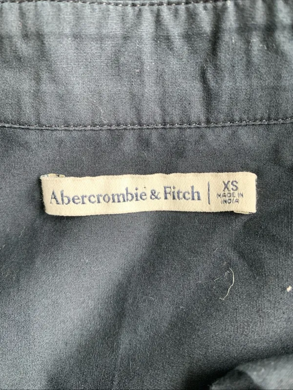 Abercrombie navy blue size XS long sleeve Button-up tunic shirt dress - Image 3