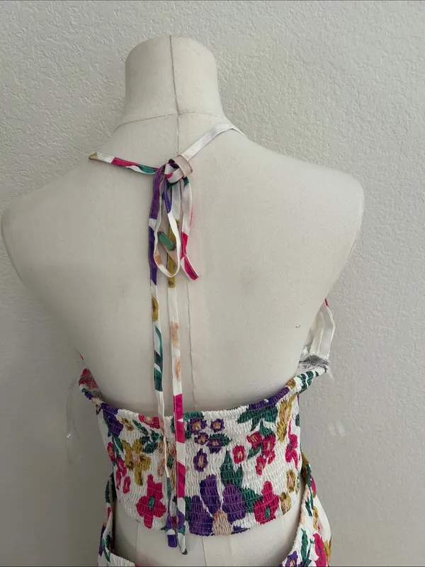 Petal & Pup Kari Halter Crop Top & Maxi Skirt, Floral, Size XL, NWOT Display - Image 8