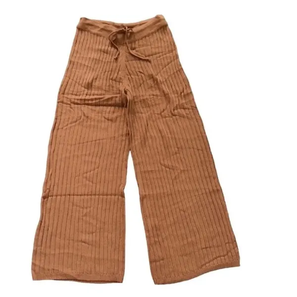 SNYDS Lounge Hendrix Brown Knit
Pants Size Small) Tan - Image 5