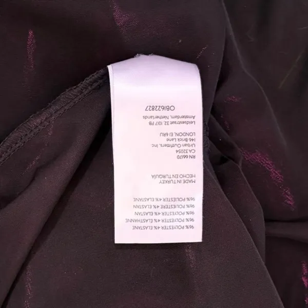 By ANTHROPOLOGIE Magenta Pink Shimmer Shine Lamé Buttondown‎ Top Blouse X-Small - Image 13