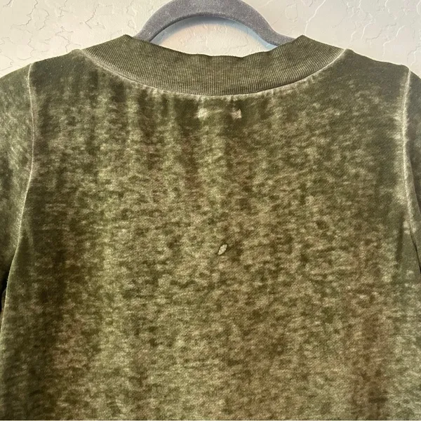 ⭐️Abound green vintage looking high low long sleeve vneck sweater size XS - Image 11