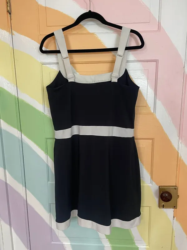 Abercrombie & Fitch Mini Skort Dress Black & White Tennis Athletic Golf Sz LT 🧡🎀 - Image 6