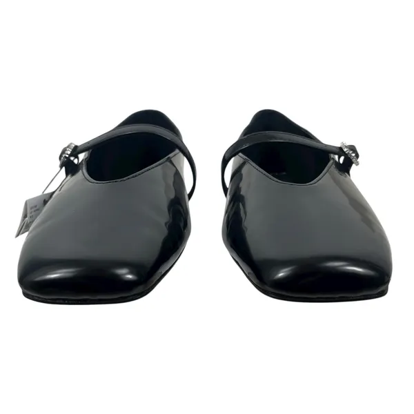 Mango Jewel Strap Glossy Mary Jane Ballet Flats Black Women Size 39/ 8.5 - Image 4