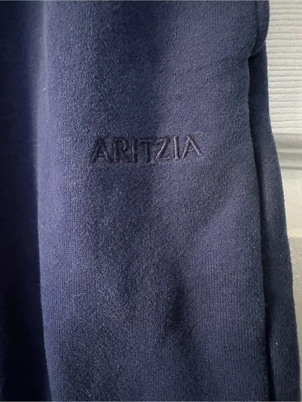 Aritzia Deep Navy Fleece Joggers - Image 3