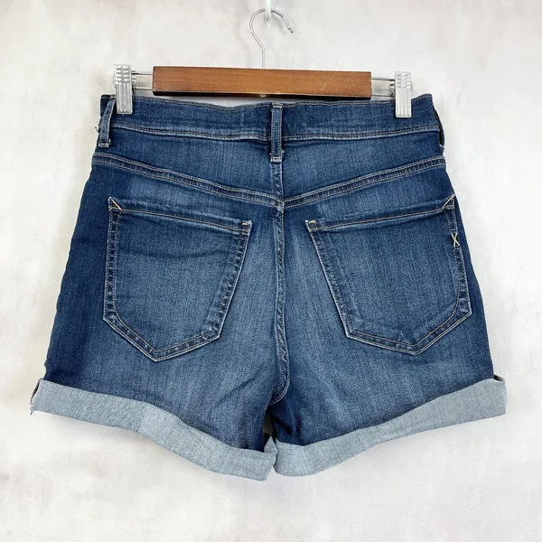 Express Womens Denim Shorts Size 0 Midi High Rise‎ Cuffed Summer Beachy Vacation - Image 3