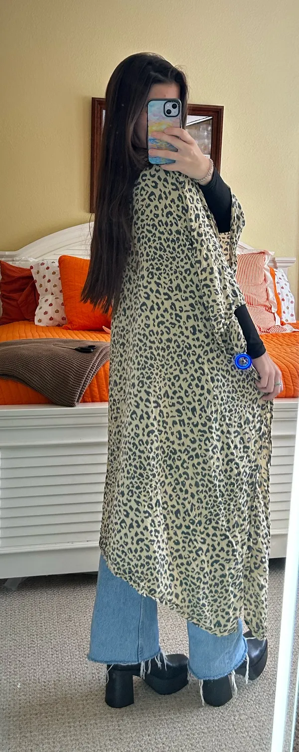 Style Park 1 Cheetah print kimono duster - Image 3