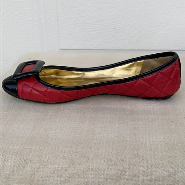 Marc Fisher Red& Black Leather Flats - Image 6