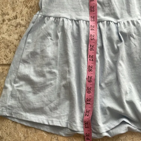 J.Crew Broken-in Jersey Tiered Mini Dress Light Blue - Image 13