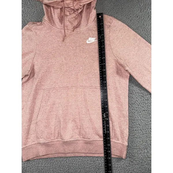 Nike Hoodie Women XS High Neck Pink Heathered‎ Pullover - Image 4