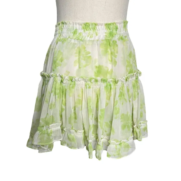 MISA Los Angeles Marion Skirt‎ Honeydew Blossom - Image 3