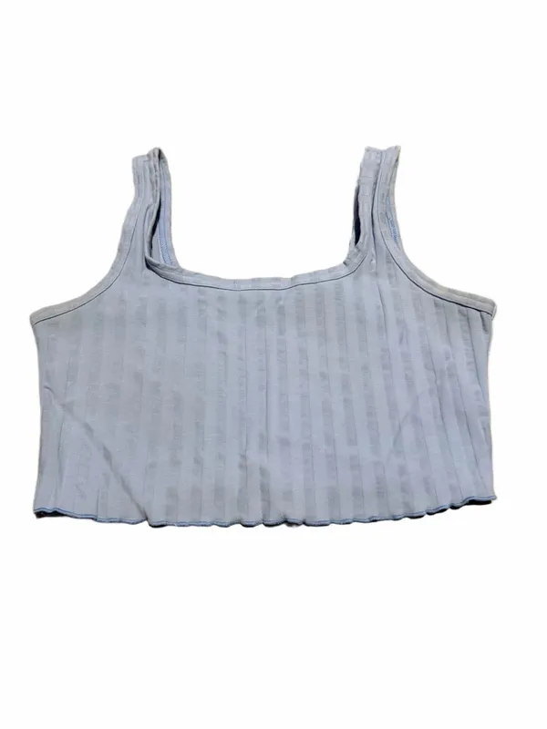 Offline by Aerie Women’s Light Blue Ribbed Cropped Tank Top - Image 2