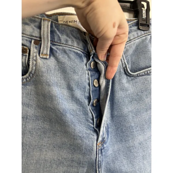 Aritzia Denim Forum Arlo High Rise Straight Button Fly Jeans 26 Organic Cotton - Image 5