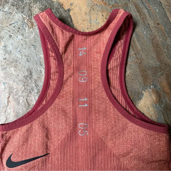 Nike City Ready Dri-fit Jacquard-Knit Sports Bra Women's Size XS Peach - Image 5