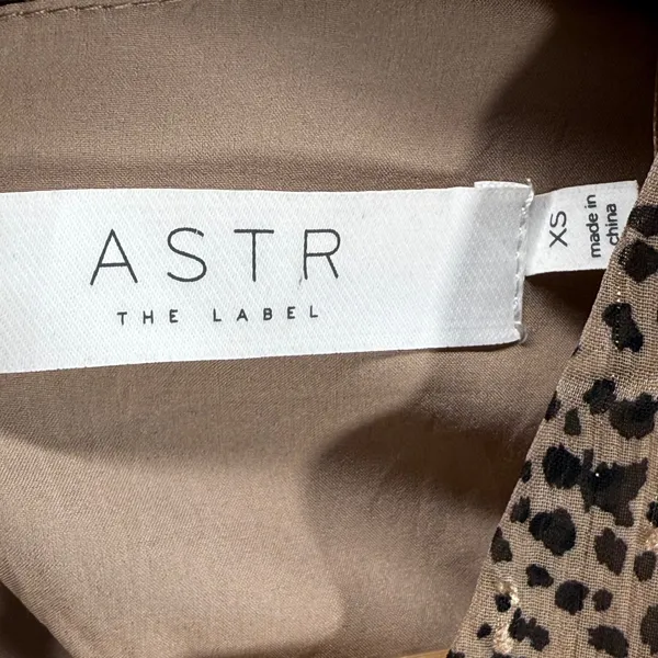 ASTR The Label Dottie Midi Dress Animal Print Ruched Long Sleeve XS‎ - Image 10
