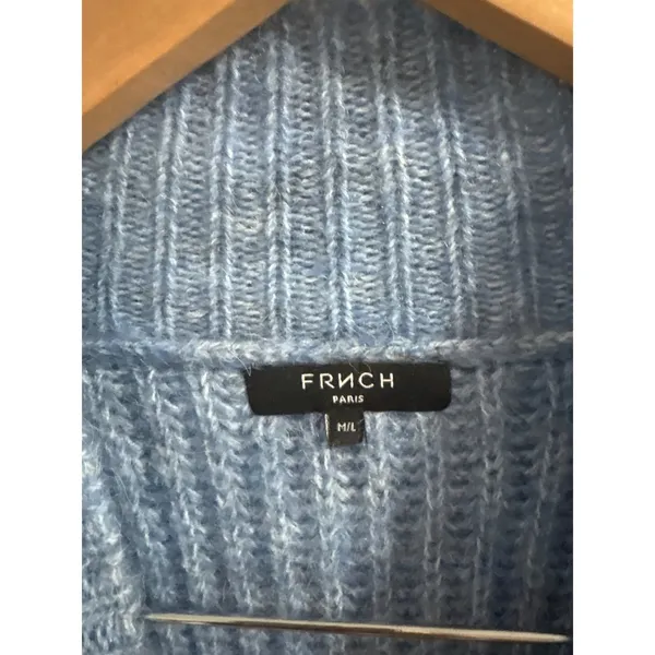 FRNCH Mock Neck Oversized Knit Sweater‎ Size Medium/Large - Image 4