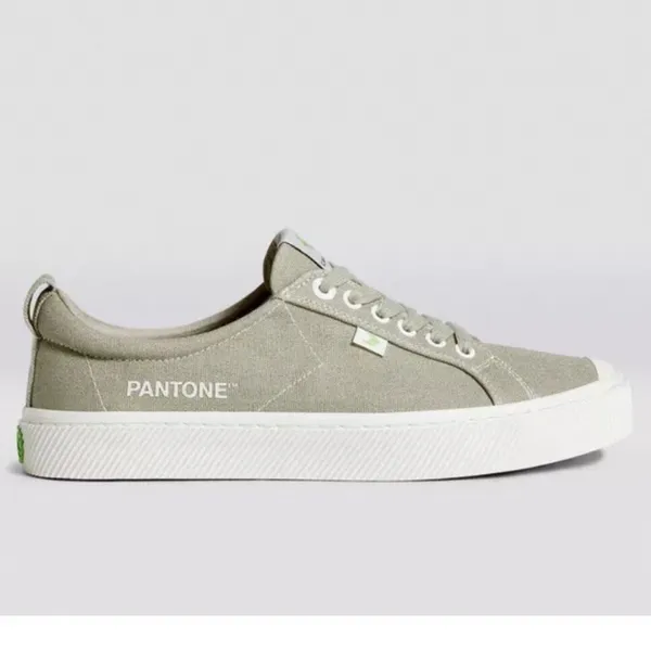 Cariuma x Pantone OCA Low Sneaker Womens 8.5 Men's 7 Plaza Taupe Canvas Shoes - Image 2