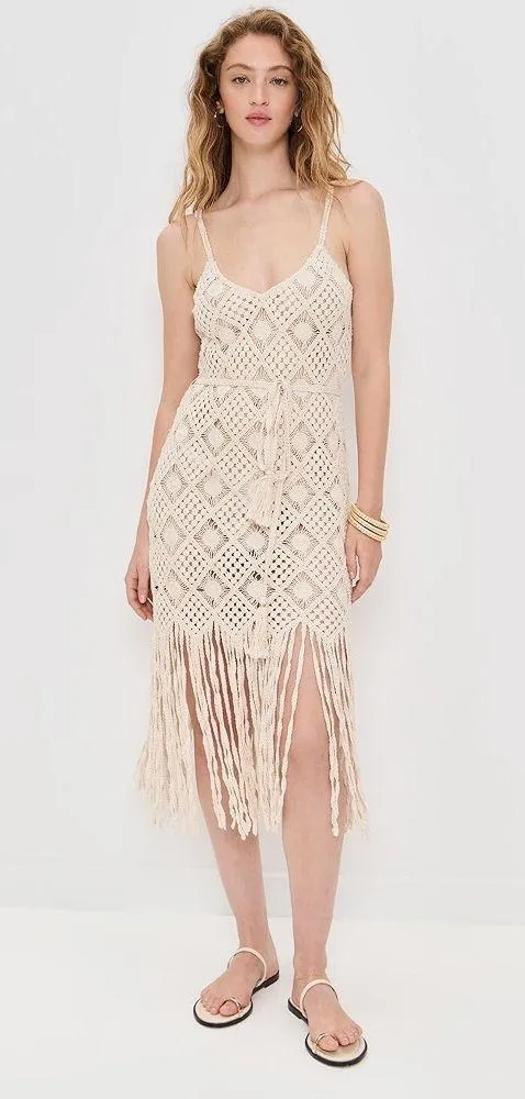 L’agence Haleigh Crochet Cover-Up Dress M - Image 6