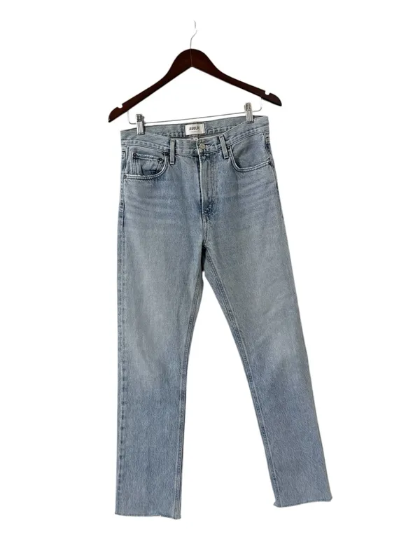 AGOLDE Cherie Straight High Rise Raw Hem Cotton Jeans - Image 3
