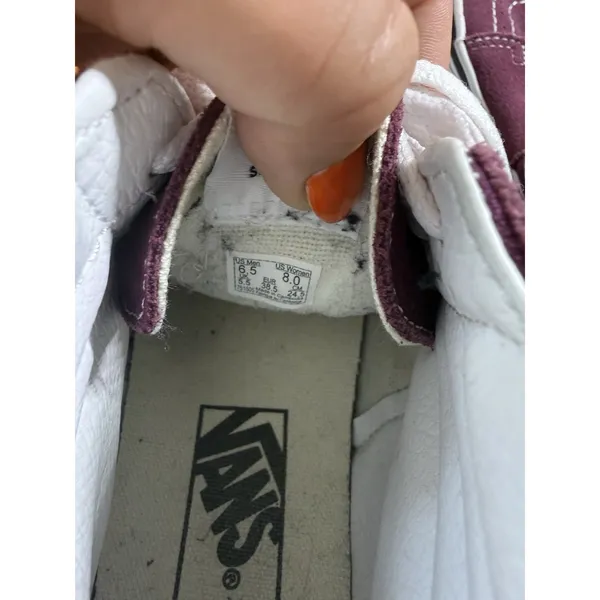 Vans Sk8-Hi Sneakers Suede Skate Comfort Casual Grape Wine/True White Women's 8 - Image 7