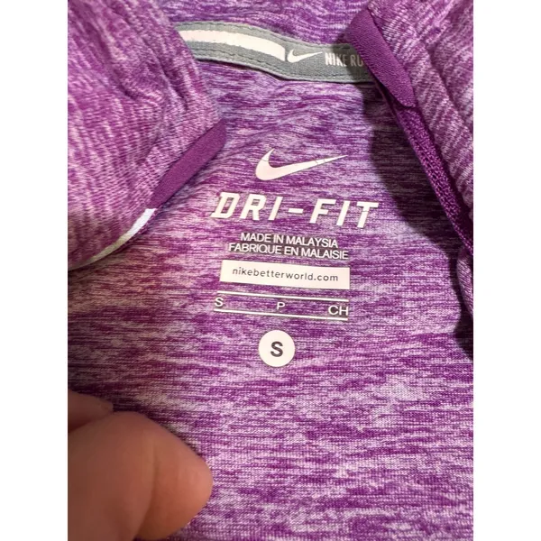 Nike Womens Dri-FIT Element Half Zip Running Top 2 Pack Purple/ Orangered S - Image 6