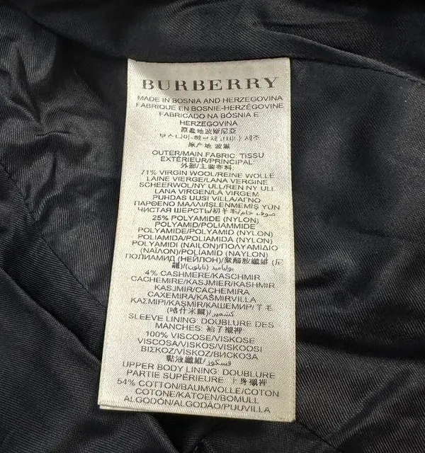 Burberry Brit Double Breasted Belted Virgin Wool Trench Coat - Image 7