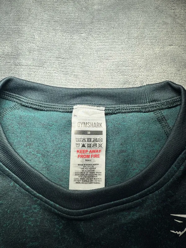 Gymshark Dark Teal Adapt Fleck Seamless Long Sleeve Crop Top - Image 5