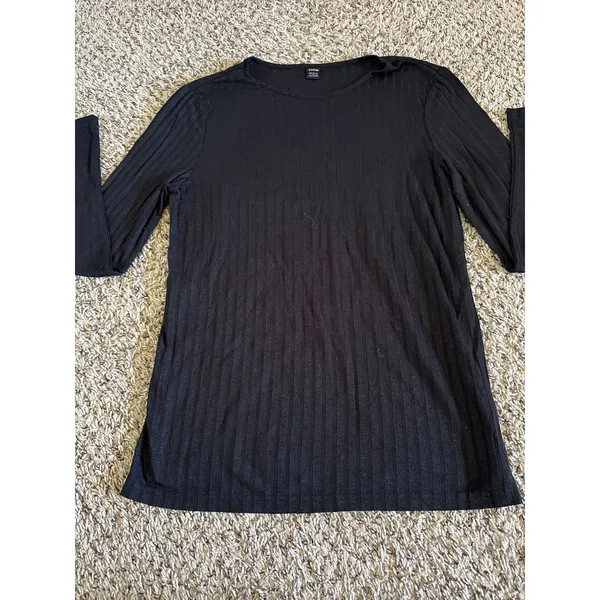 SHEIN Women's Black Long Sleeve‎ Tee Size Large - Image 3