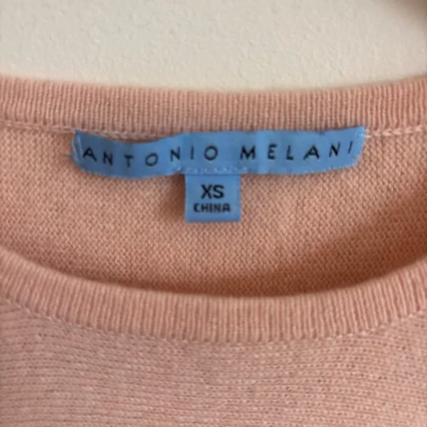 Antonio Melani Pink 100% Cashmere Peplum Crew Neck Sweater XS Long Sleeve - Image 4