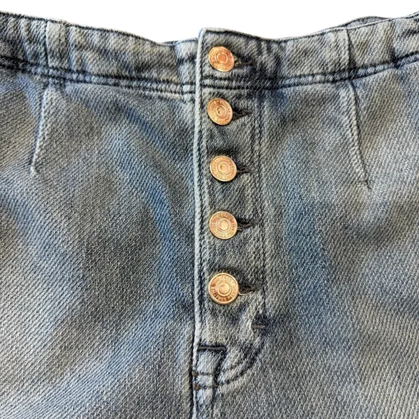 Free People Osaka Denim Shorts Size 27 Medium Wash Relaxed Fit Baggy High Rise - Image 6