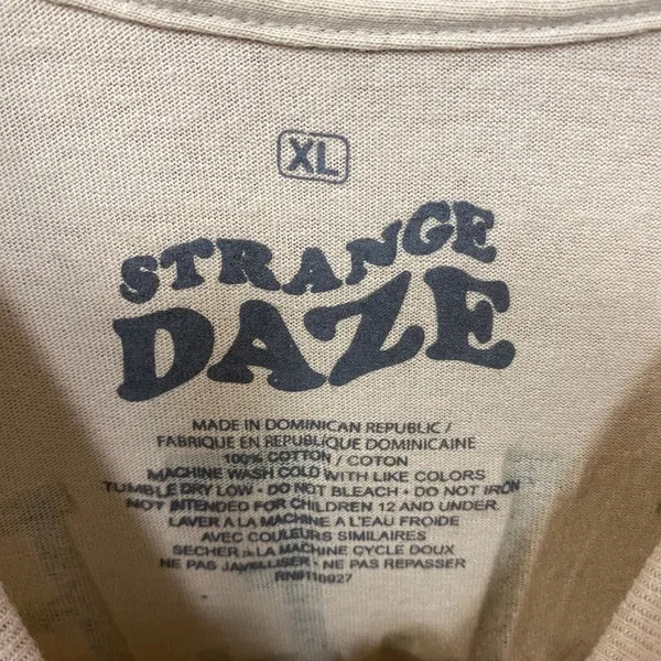 Strange Daze Pickleball Athletics Department Beige T-Shirt XL - Image 5