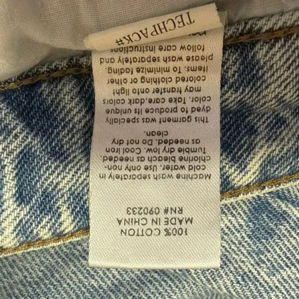 Pacsun Women's Blue Distressed Light Wash High Rise Straight Denim Jeans Size 29 - Image 5