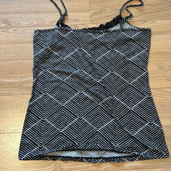 Ann Taylor Loft Black and White Tank Top‎ Size Medium - Image 5