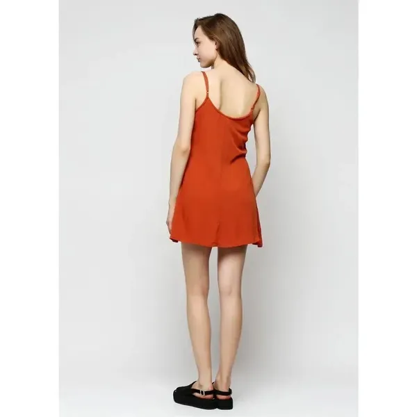 Blue Rain by Francesca's terracotta casual mini dress Small NEW #772 - Image 3