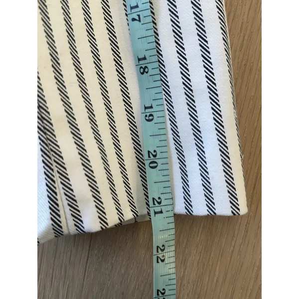 NWOT Zara Navy Striped 3/4 Sleeve Cropped Blazer Jacket Size Large 2504 - Image 5