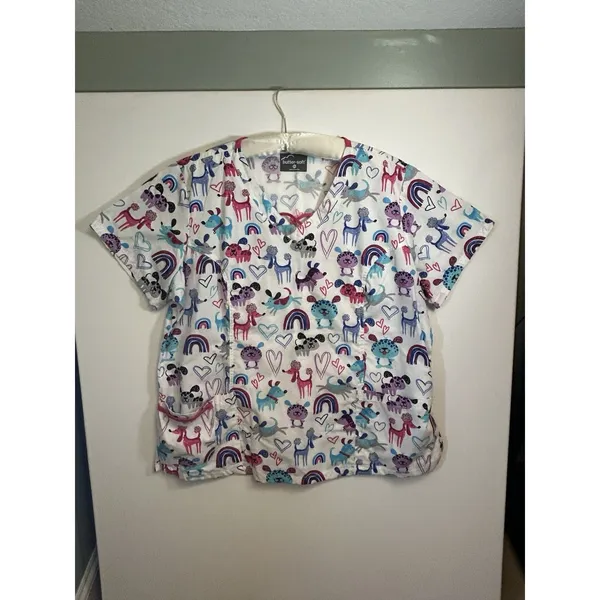 Butter-Soft Women’s XL Medical Scrub Tops Lot of 2 Nurse Veterinary Workwear Set - Image 9