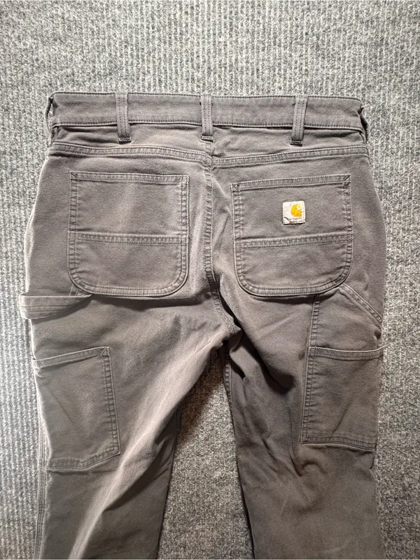 Carhartt Gray Straight Cargo Workwear carpenter Relaxed Chino Pants Womens 6 - Image 6