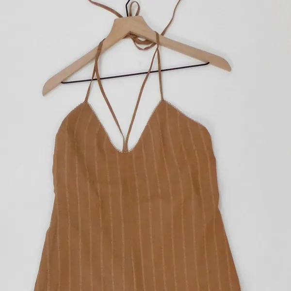 NWT!! HOUSE OF HARLOW 1960 x Revolve‎ Paolo Jumpsuit Tawny Brown Festival Large - Image 4