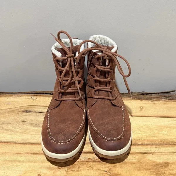 Sperry Maritime Cruz Waterproof Brown Leather Ankle Boot Size 9 B102‎ - Image 4