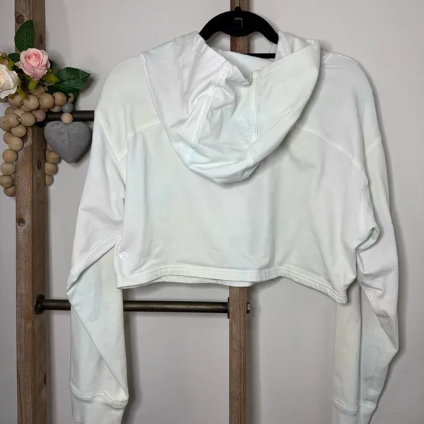 Lululemon Cropped Hoodie Sweatshirt Size 10‎ Stain - Image 7