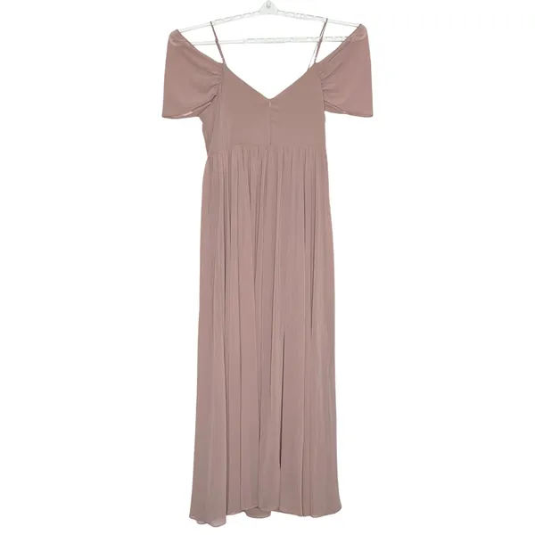 Lulus Dress Romantic Cottage Bridesmaid Boho Formal Maxi Gown Dusty Rose XL Flaw - Image 7