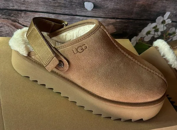 UGG LANAH CLOG PLATFORM SLIPPER SIZE 8 - Image 5