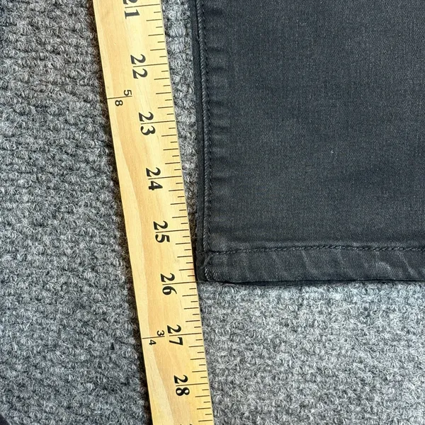 Free People Jeans Womens Sz 25 black Mid‎ Rise Straight Leg - Image 7