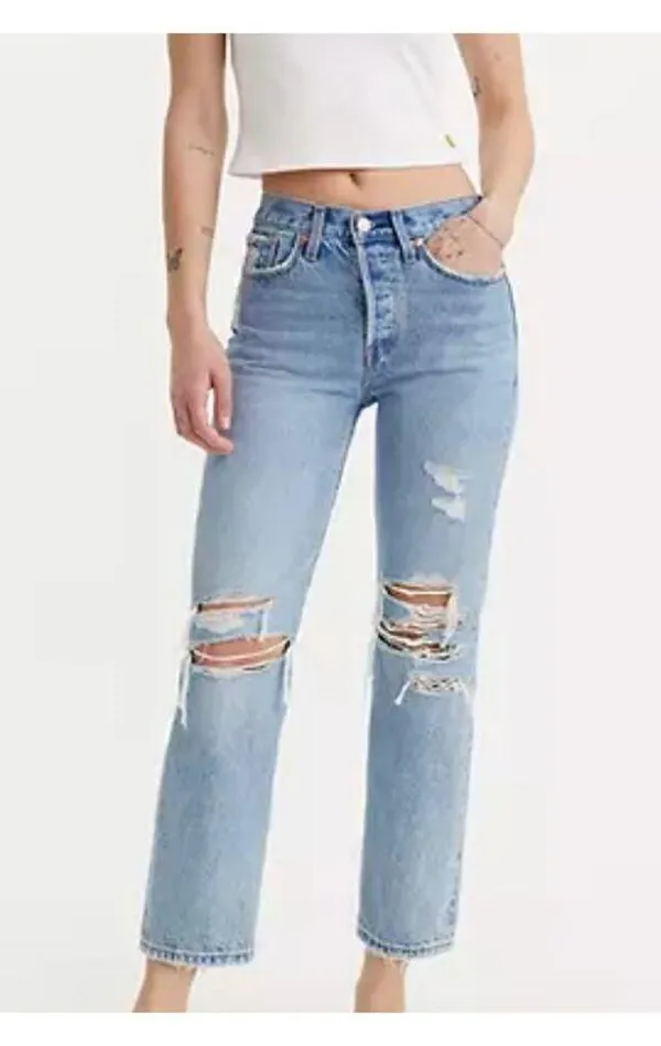 Levi's Premium WEDGIE STRAIGHT FIT WOMEN'S JEANS 30x30 LIght Wash Probably Ok - Image 5