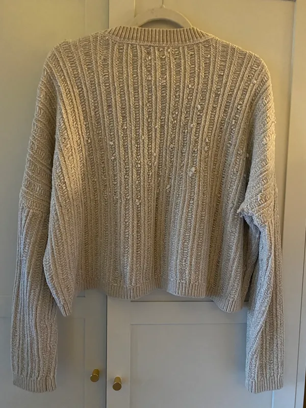 LA Hearts Ivory Cream Crop Sweater - Image 4