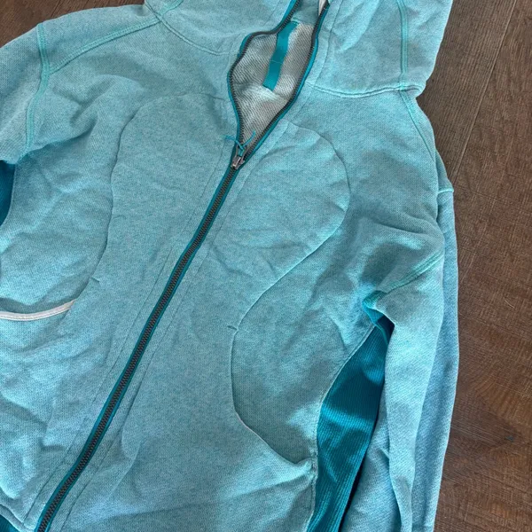 lululemon full zip hoodie scuba blue jacket - Image 3