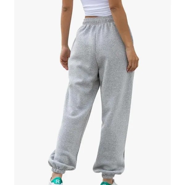 HeSaYep Size Medium Grey High Waisted Sweatpants Joggers Sweat Pants Gray - Image 3