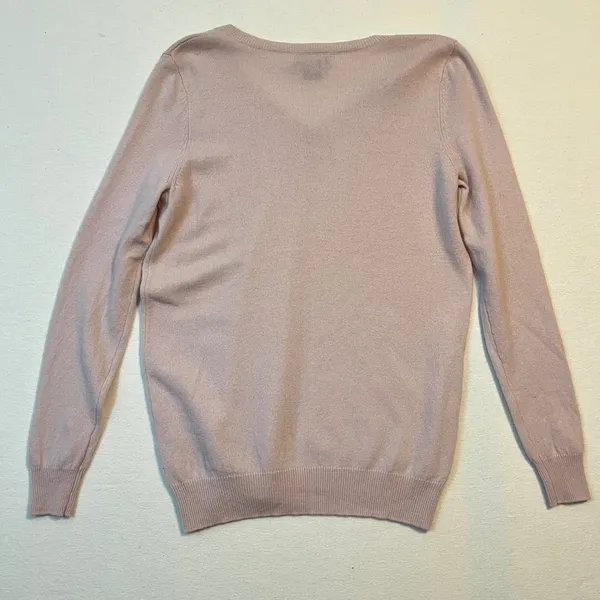 C by Bloomingdale's 100% 2 Ply Cashmere Sweater L Lavender Balletcore Soft Girl - Image 4
